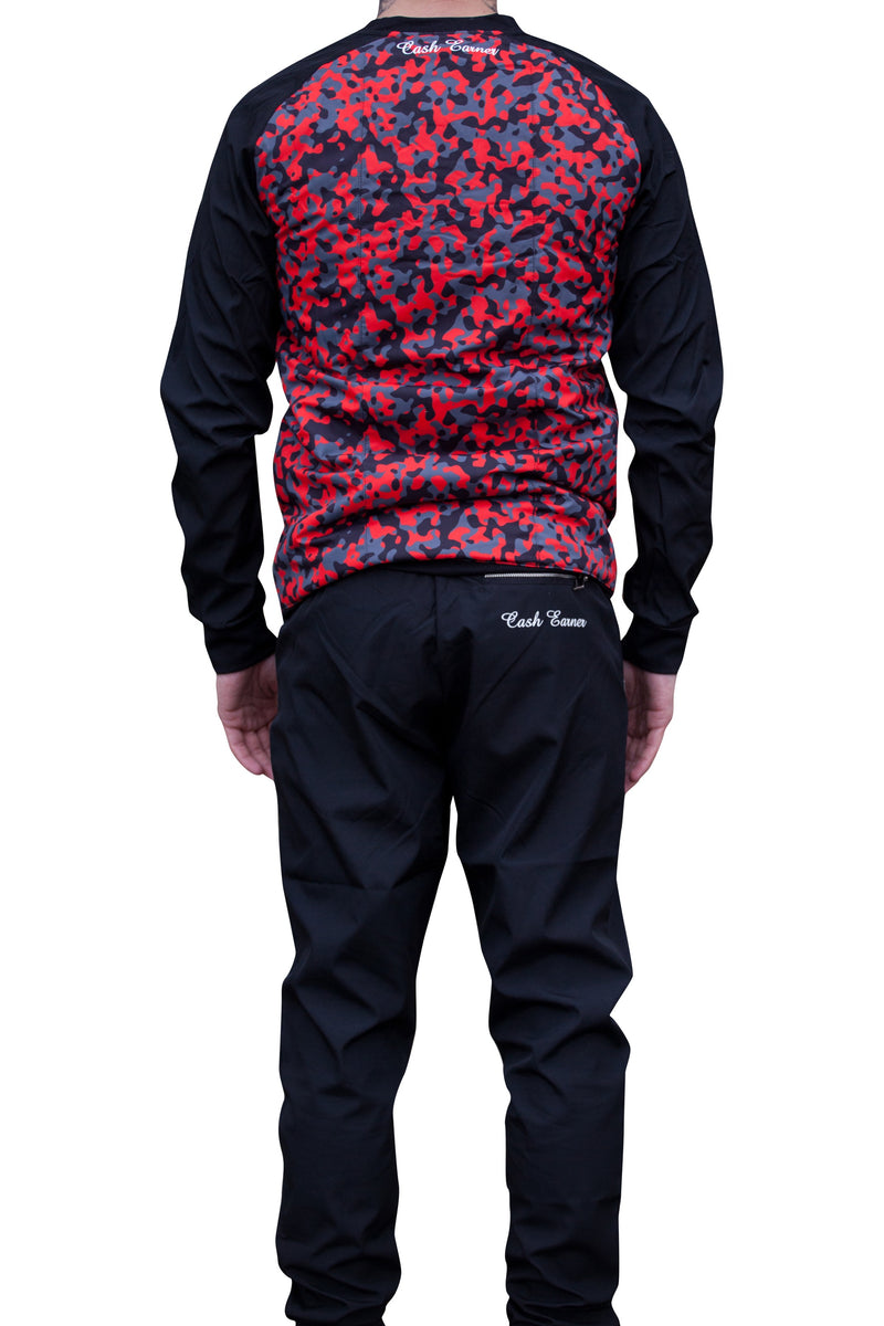 Red Black Camouflage Tracksuit